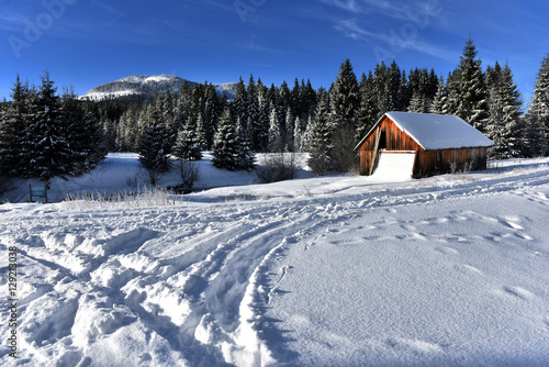 Idyllic winter mountain landscape