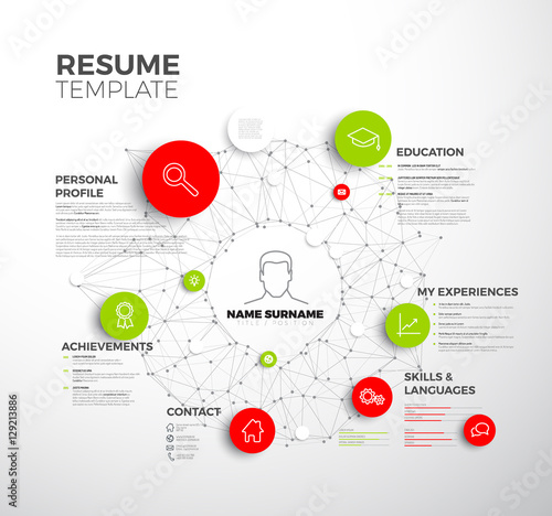 Vector original minimalist cv / resume template