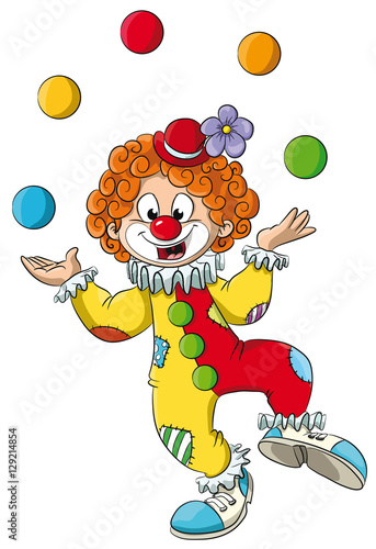 Vektor Illustration eines lustigen Clowns