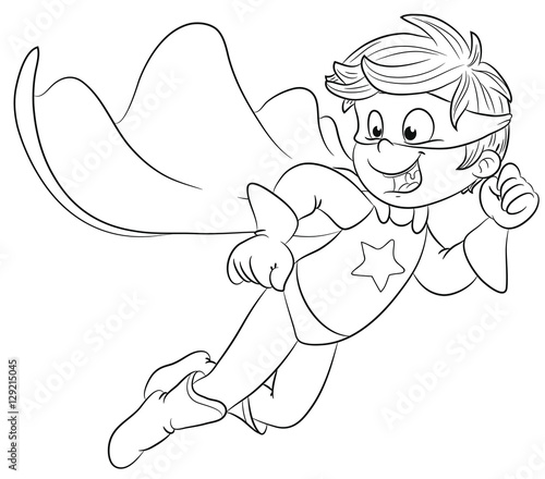 Vektor Illustration eines starken Superhelden
