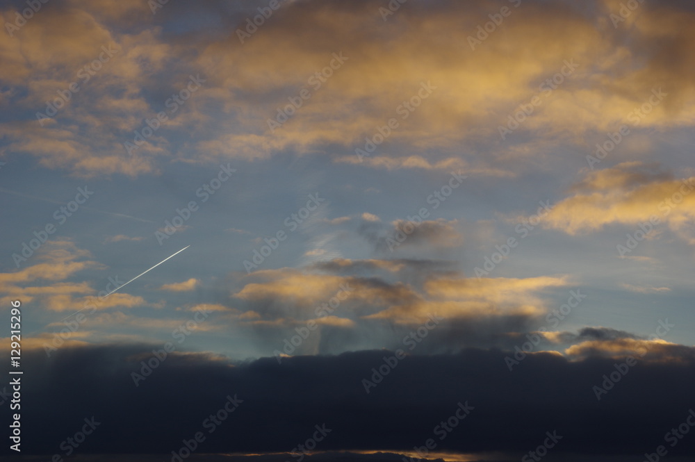 Wolken am Abend in Jütland
