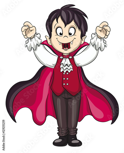 Vektor Illustration eines niedlichen Vampirs