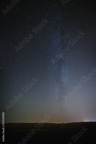 Stars of the Milky Way night sky. Observation starry space outd