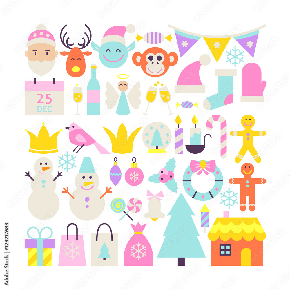 Merry Christmas Cute Objects Merry Christmas Cute Objects