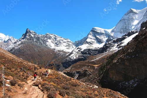  Trekking at Yading Nature Reserve in Daocheng County ,China 