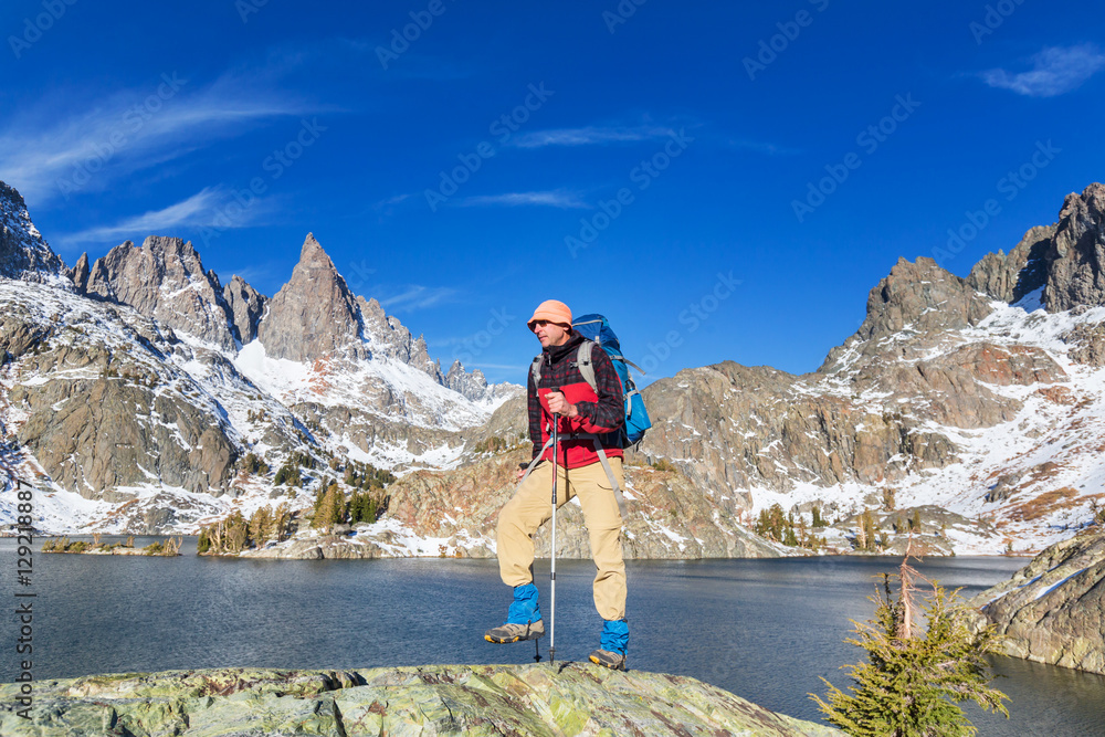 Naklejka premium Hike in Sierra Nevada