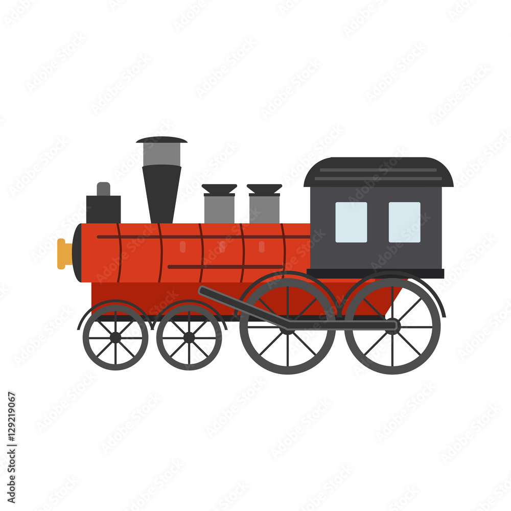 old train flat icon old train flat icon