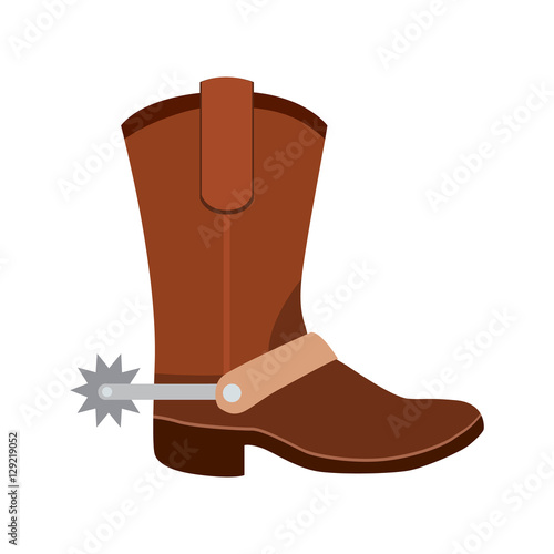 cowboy boots flat icon