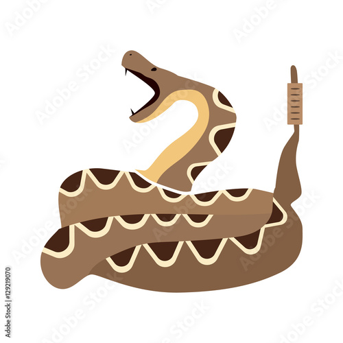 desert snake flat icon