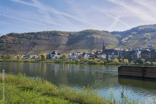 The small village along the Mosel River