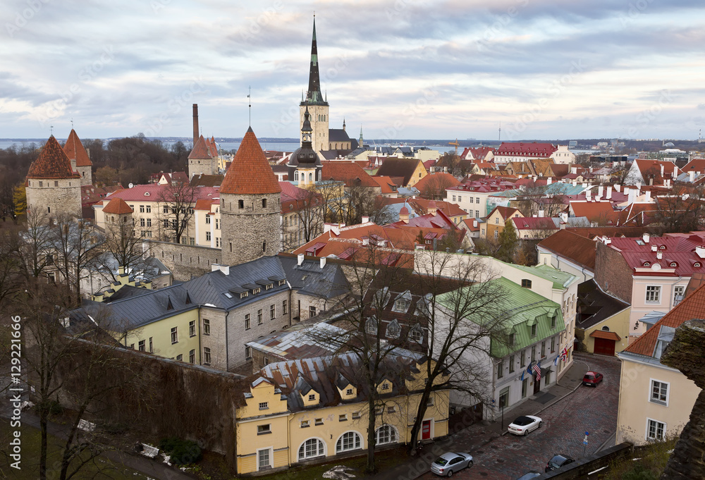 Old Medieval City of Tallinn, Estonia from the Patkuli Viewpoint.