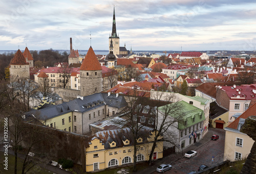 Old Medieval City of Tallinn, Estonia from the Patkuli Viewpoint.