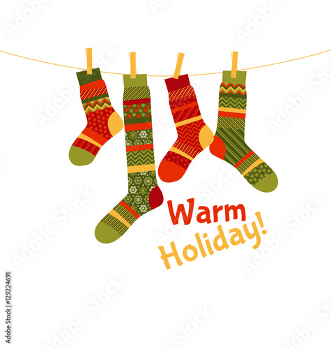Christmas striped socks in ...
