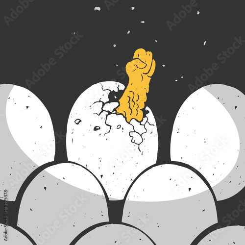 Chicken Egg Cartoon Vector illustration