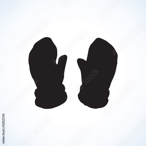 Mittens. Vector drawing