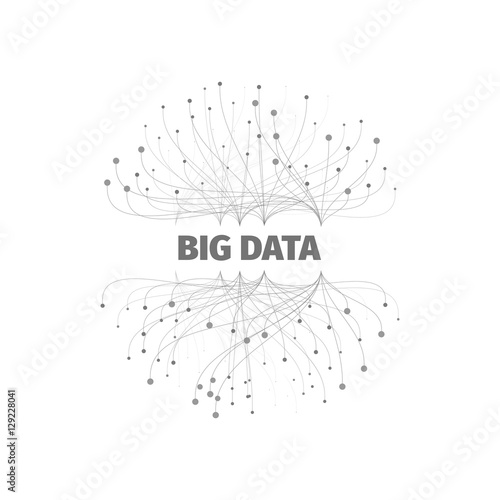 Abstract big data illustration. Information streams. Network