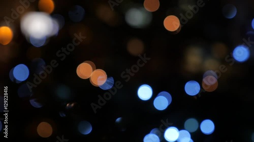Night city is defocused with nice bokeh