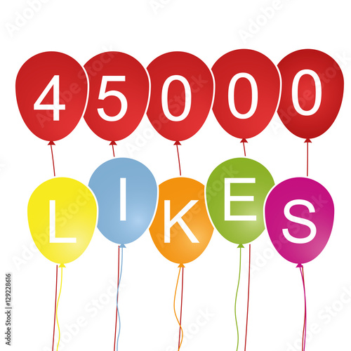 45000 Likes - Luftballons