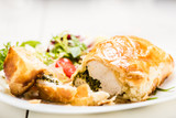 chicken breast stuffed spinach in puff pastry