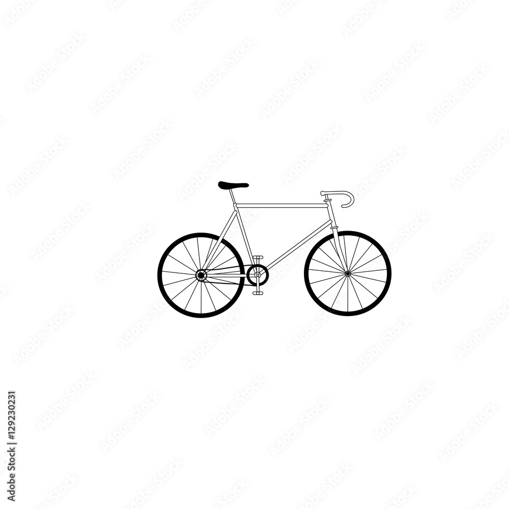 Fototapeta premium Bicycle icon. Outline illustration of bicycle vector icon for web