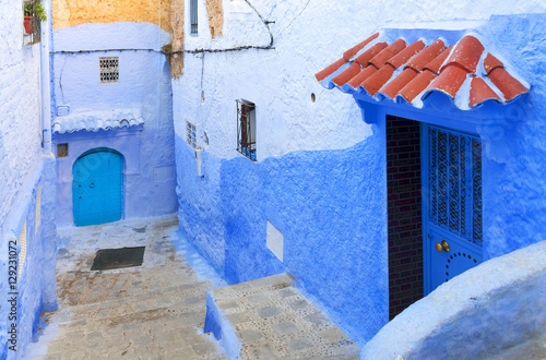 Architectural detail in the old Medina of Chefchaouen, Morocco, Africa © Rechitan Sorin