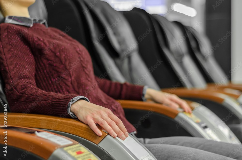 chair massage at the mall Stock Photo Adobe Stock