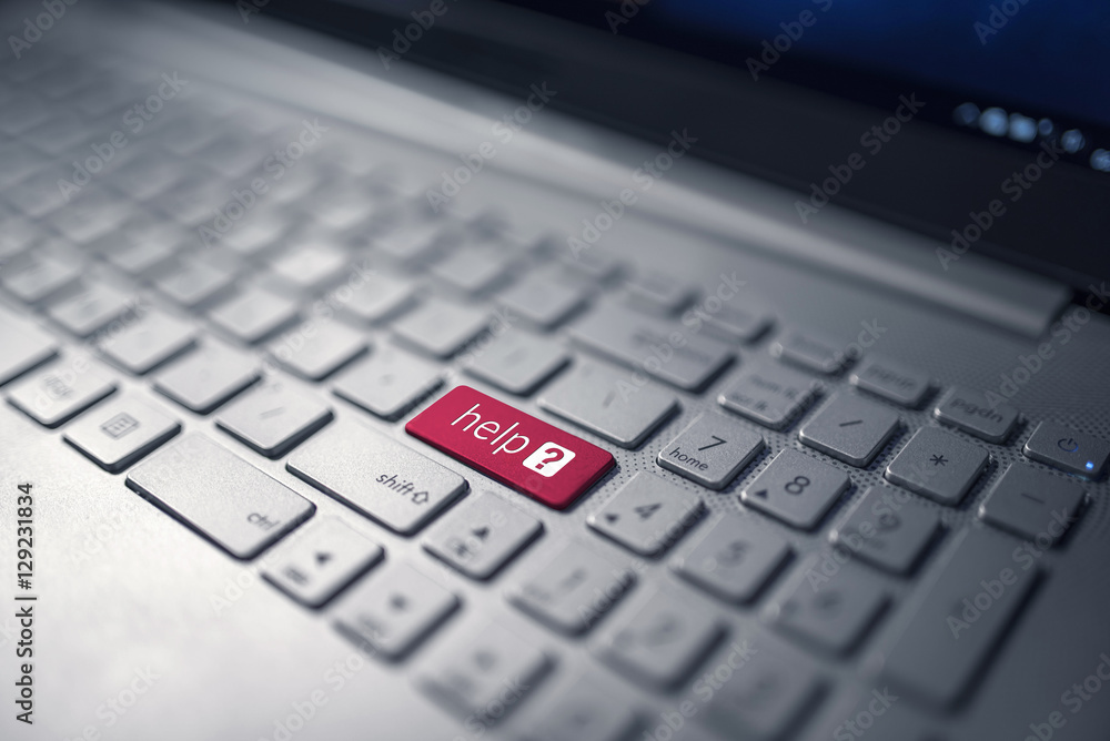 Help button on silver keyboard Help button on silver keyboard