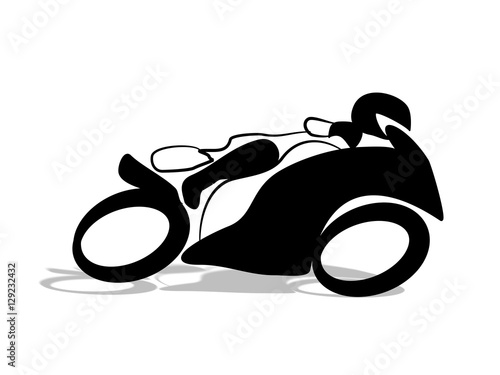 Race Biker Tribal mit Schatten