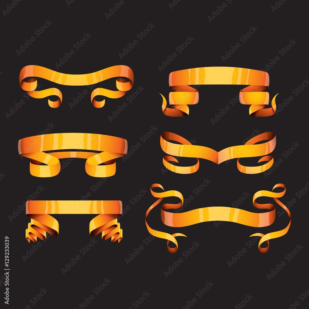 Golden ribbon vector illustration Golden ribbon vector illustration