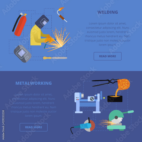 Vector metalworking concept.