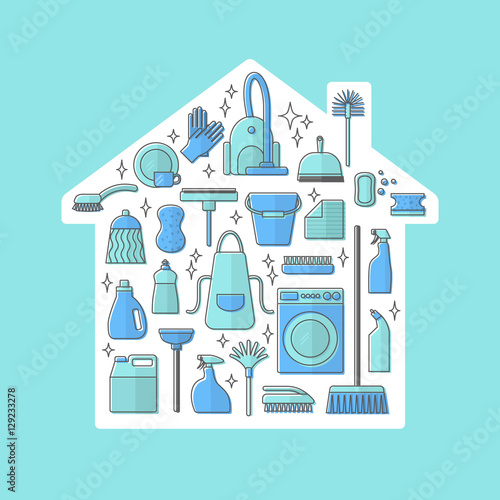 Vector cleaning concept.