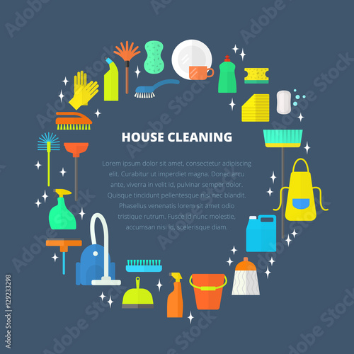 Vector cleaning concept.