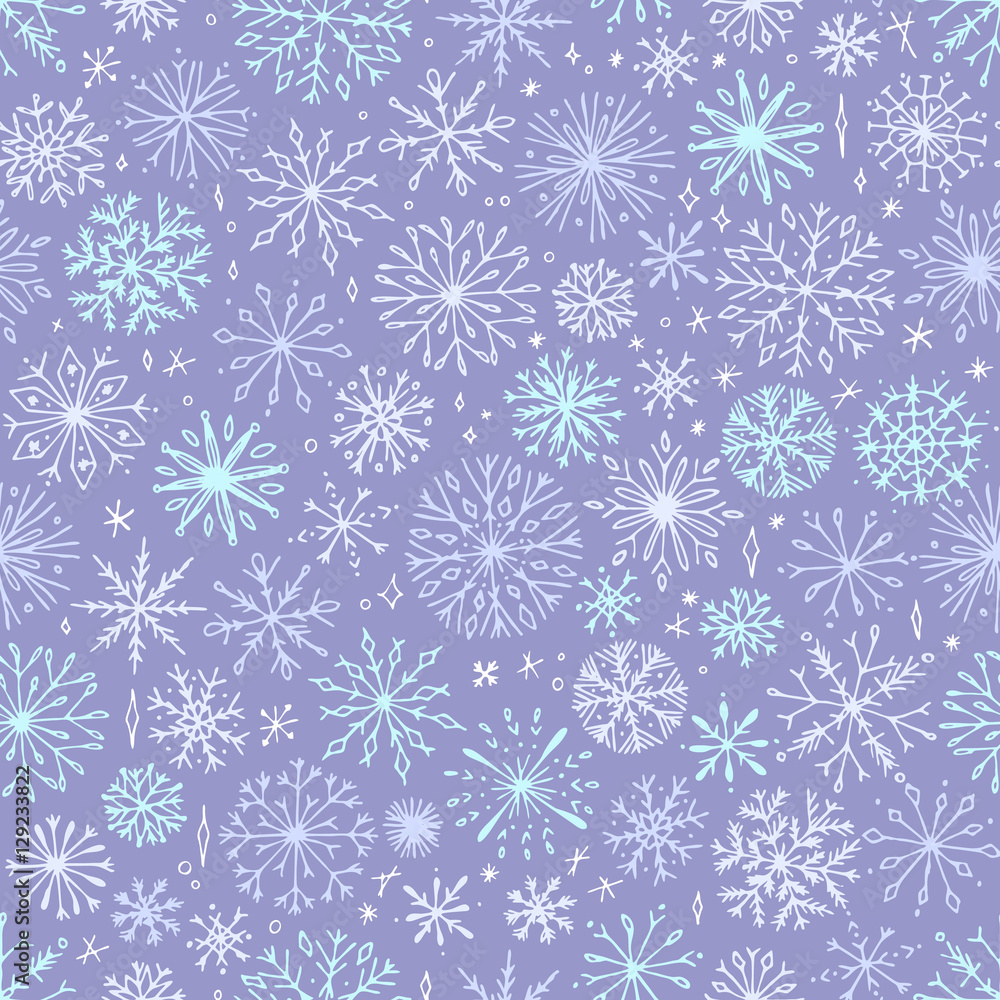 Snowflake seamless pattern. Snowflake seamless pattern.