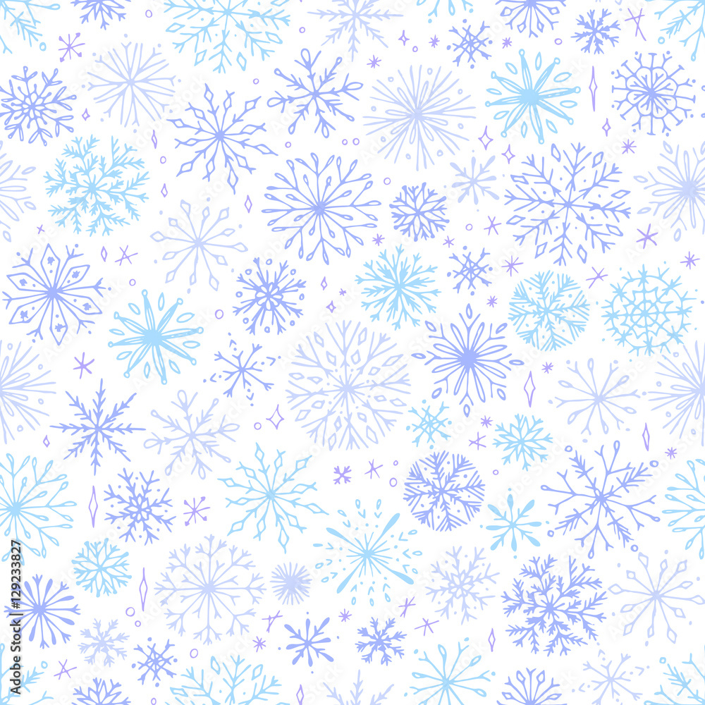 Snowflake seamless pattern. Snowflake seamless pattern.