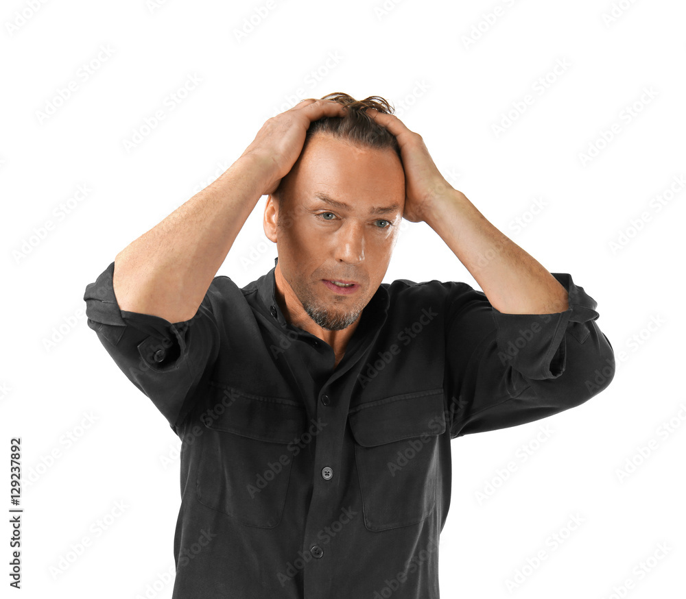 Handsome man on white background Handsome man on white background