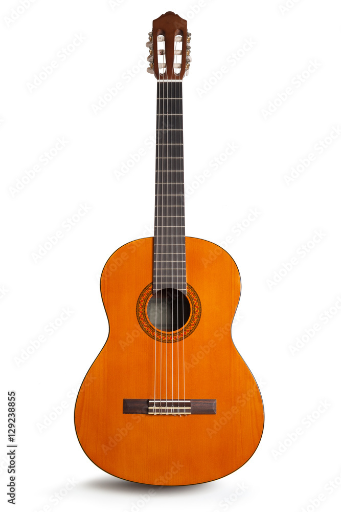 Classic guitar isolated on white