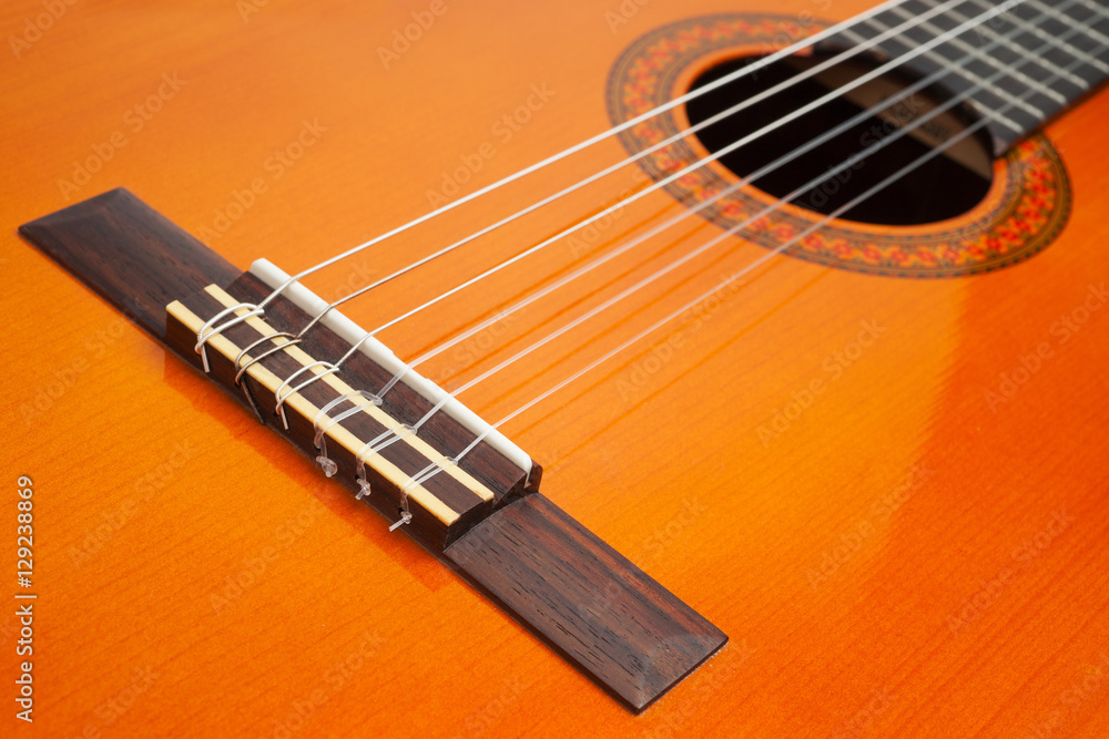 Fototapeta premium Part of classic guitar as background