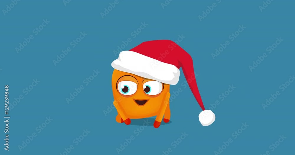 Upsy cute funny crazy Christmas dance. Blue screen, alpha channel included, 4k Upsy cute funny crazy Christmas dance. Blue screen, alpha channel included, 4k