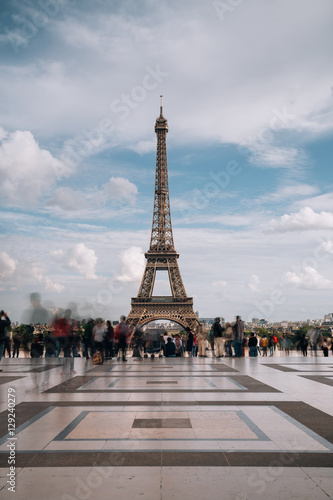 Eiffel Tower. Paris. France. Famous historical landmark on the quay of a river Seine. Romantic, tourist, architecture symbol. Toned © sergiymolchenko