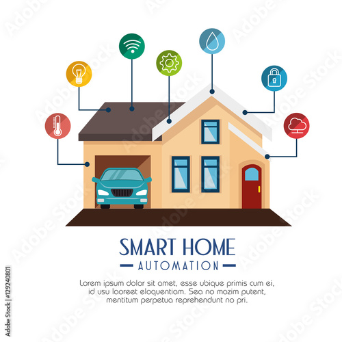 smart home technology icon vector illustration design