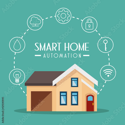 smart home technology icon vector illustration design