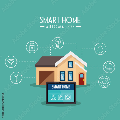 smart home technology icon vector illustration design