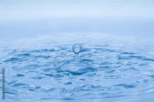 水面に落下する水玉