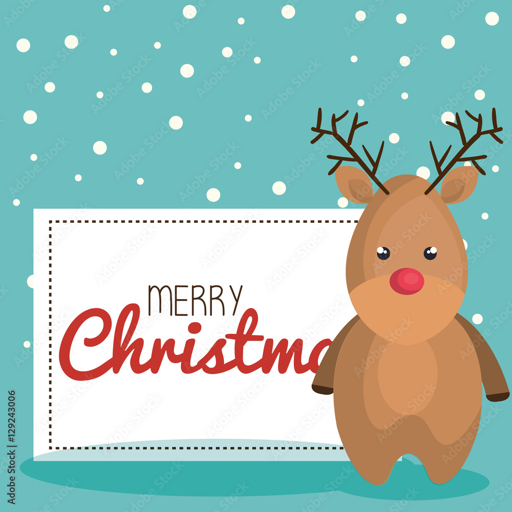 reindeer character christmas icon vector illustration design reindeer character christmas icon vector illustration design