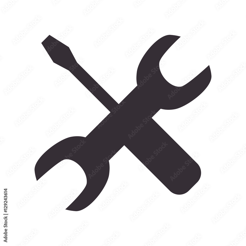 wrench and screwdriver repair symbol vector illustration design wrench and screwdriver repair symbol vector illustration design