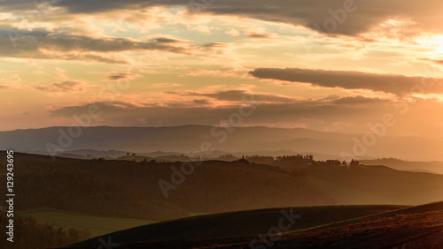 Sunset in tuscany countryside © Overburn
