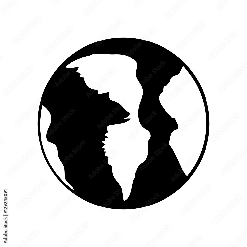 Planet sphere icon. Earth world globe and universe theme. Isolated design. Vector illustration Planet sphere icon. Earth world globe and universe theme. Isolated design. Vector illustration