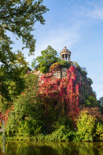 Temple in the park Buttes Chaumont, Paris, France photo