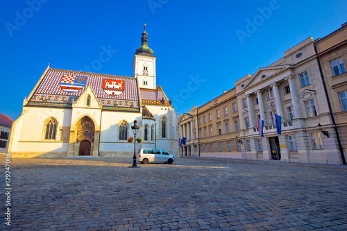 Zagreb upper town landmarks view photo