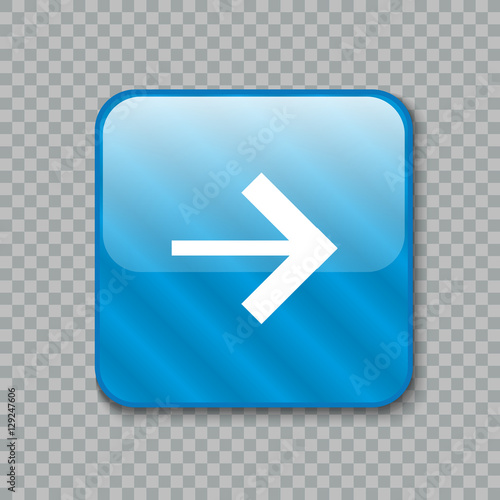Free Download Right arrow icon. Glossy blue button. Vector illustration - GFXLoad